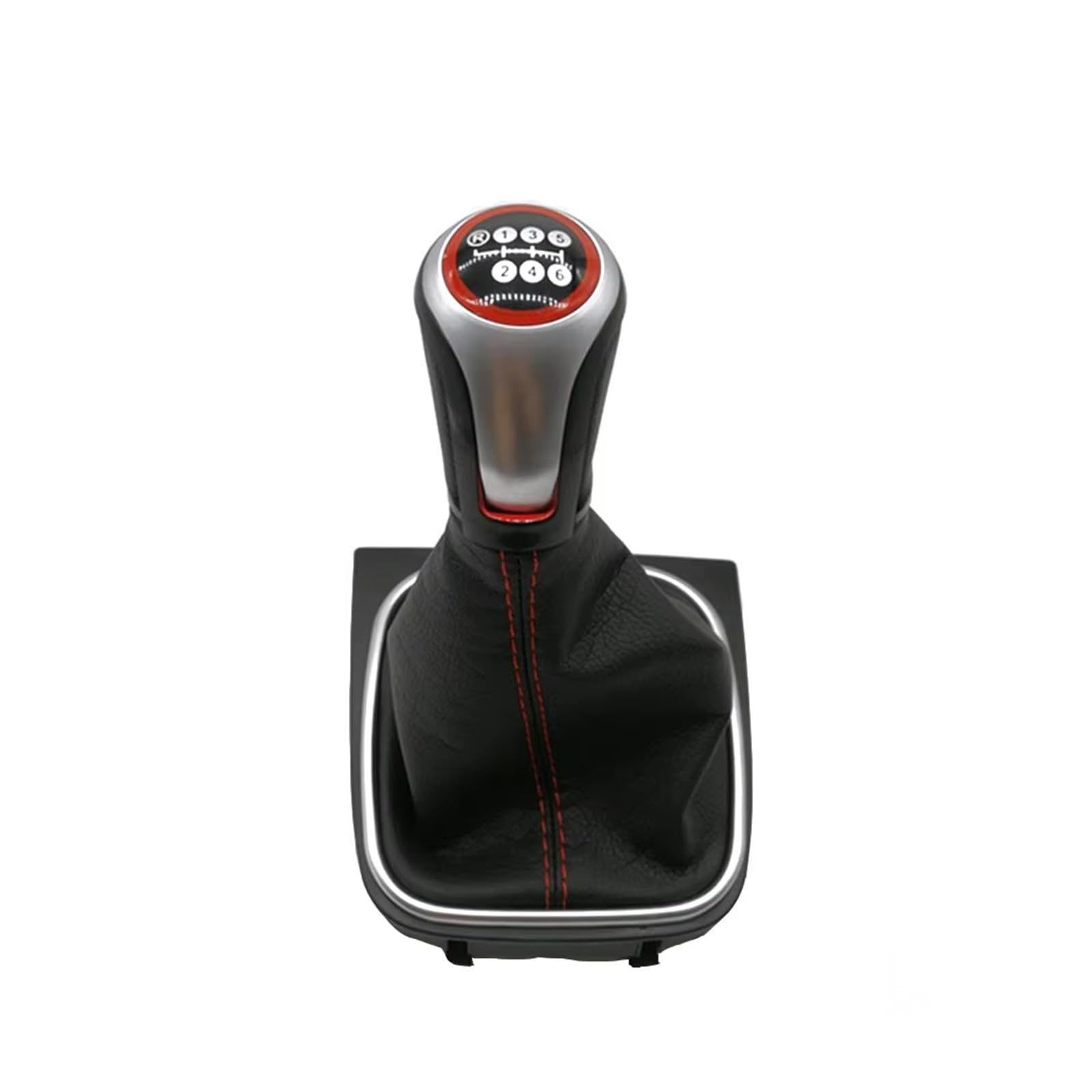 WYLWSHA Shift Gear Knob Cover for VW for Golf 5/6 for MK5 for GTI for GTD for R32 2004-2008 Gear Shift Knob Manual Shifter Lever Gaiter Boot Cover(White Cap 5 Speed)