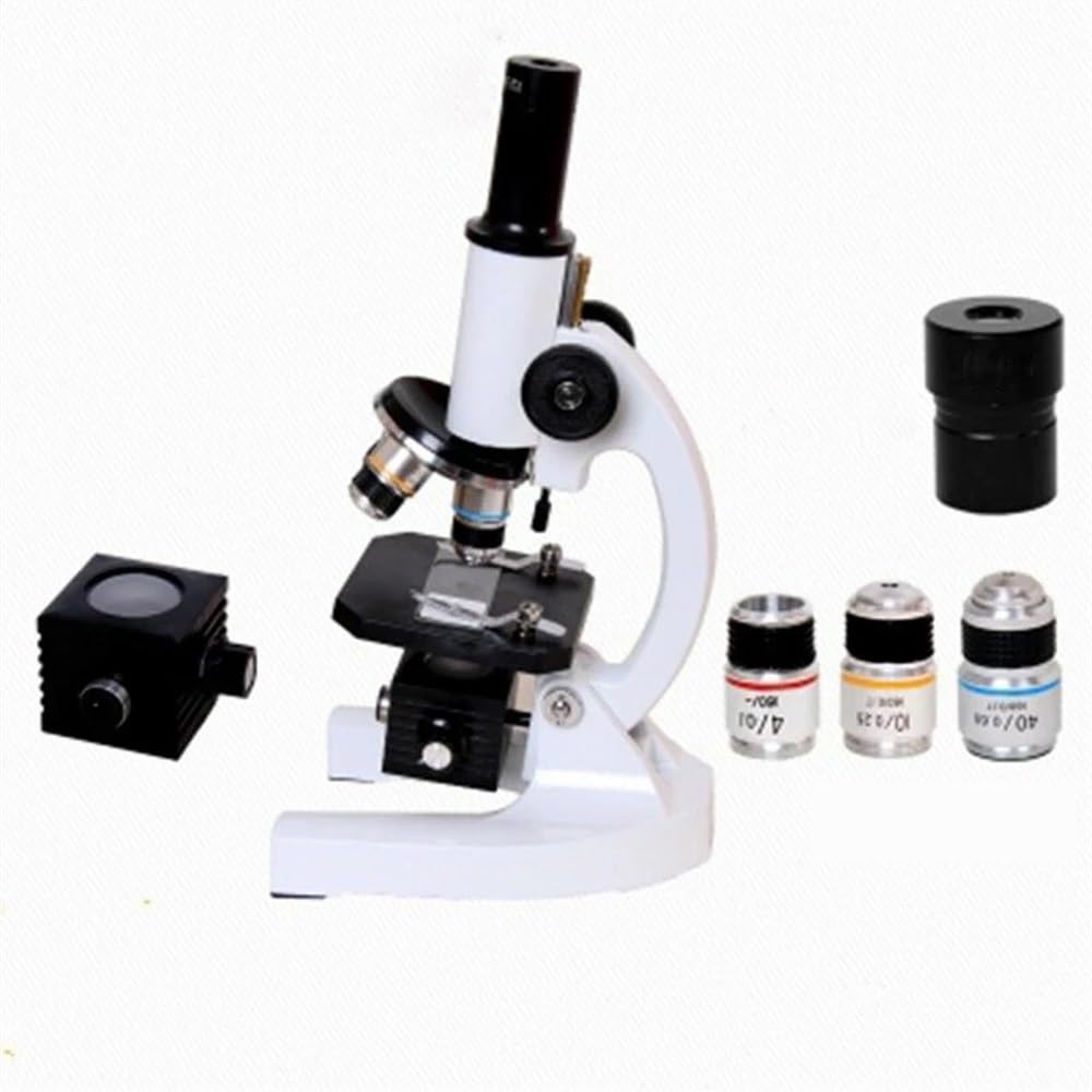 Kit microscopio 640 X 800 monoculare per la Scuola Domestica, microscopio Biologico Digitale, Ricerca in Laboratorio, adattatori per Lenti per microscopio(with Lamp WF20X)