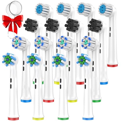 HURKEYE �����p���u���V�w�b�h Oral B Braun �d�����u���V�ɑΉ� 16�p�b�N �d�����u���V�w�b�h �����N���[���u���V�w�b�h ���t�B�� 7000/Pro 1000/9600/5000/8000�p