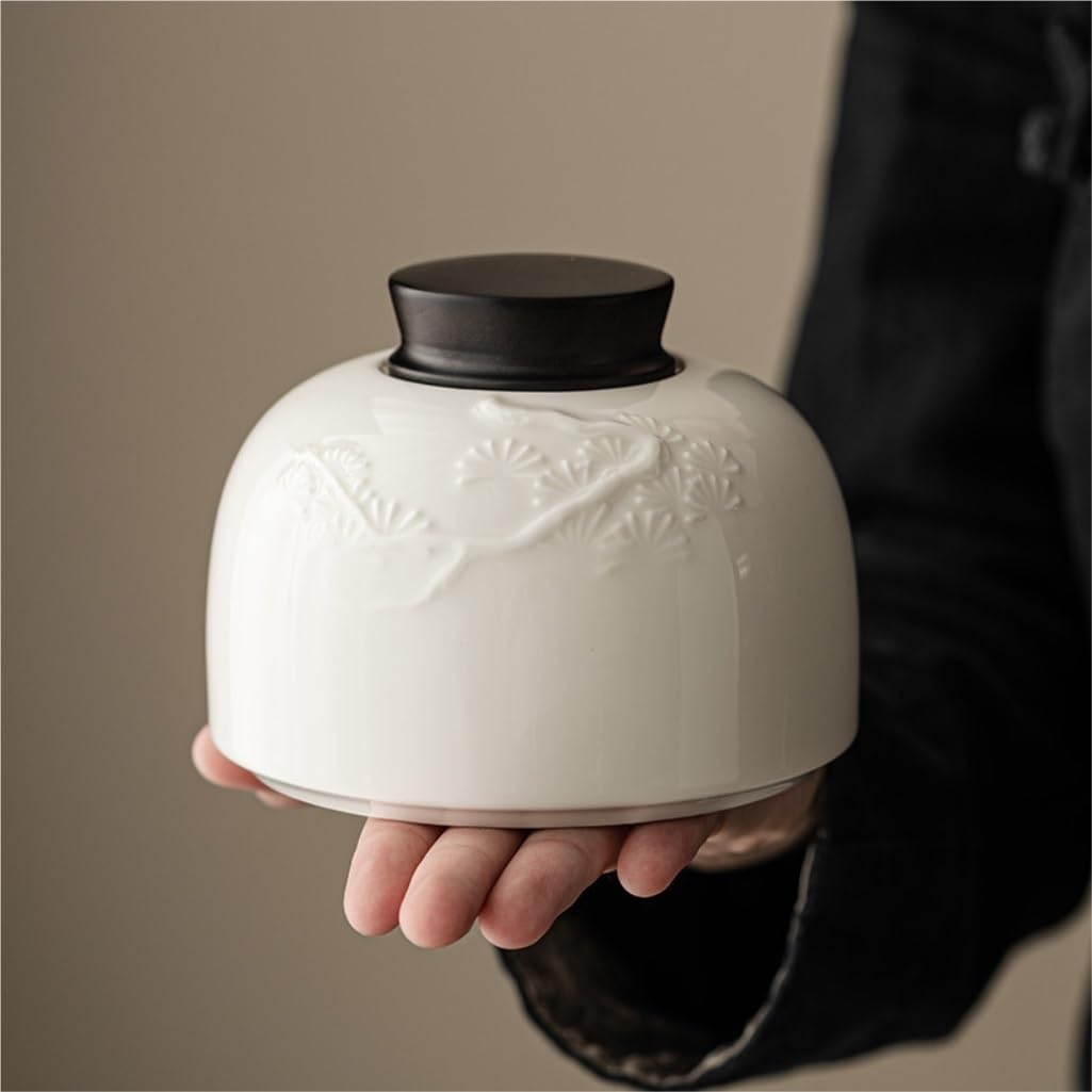 HLTYGWX Słoik na cukier ceramiczny słoik do przechowywania herbaty mały biały porcelanowy szczelnie zamknięty słoik gospodarstwa domowego kuchnia słoik do przechowywania przypraw słoik na herbatę