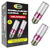 rojo claro perlado pelo 【Luz Roja Nocturna para Dormir Mejor】Bombilla LED de 1700K que emite luz cálida sin azul, ideal para inducir la producción natural de melatonina. Ayuda a conciliar el sueño de forma saludable, sin alterar el ritmo circadiano. Apta para adultos, niños y bebés.