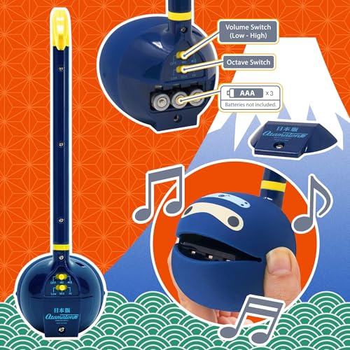 Image of Otamatone Japanese Electronic Musical Instrument Portable Music Synthesizer from Japan by Maywa Denki Studio Award Winning, Educational Fun Gift for Children, Teens & Adults - Ninja & Hatsune Miku