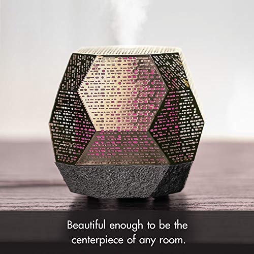 Ellia Ease Ultrasonic Aroma Diffuser, Stylish Essential Oil Diffuser With Color-Changing Light And Soothing Humidity, Rose Gold #TOP6