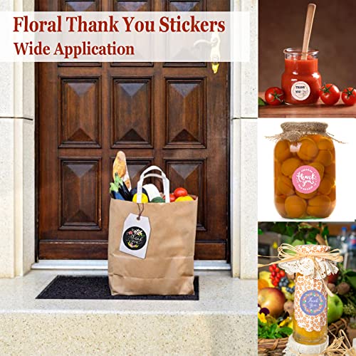 Thank You Stickers Rolls 2500 Pcs - 1 Inch Floral Designs Thank You Stickers Labels For Baking Packaging Envelope Seals Small Business Flower Stickers Tags For Wedding Birthday Party Gift Wrap Bag #TOP1