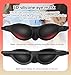 Moisture Chamber Sleep Mask for Dry Eyes – Washable Reusable Silicone Goggles with Adjustable Strap, Lightweight & Comfortable for Night Use, Helps Relieve Dry Eye Symptoms (Matte Black)