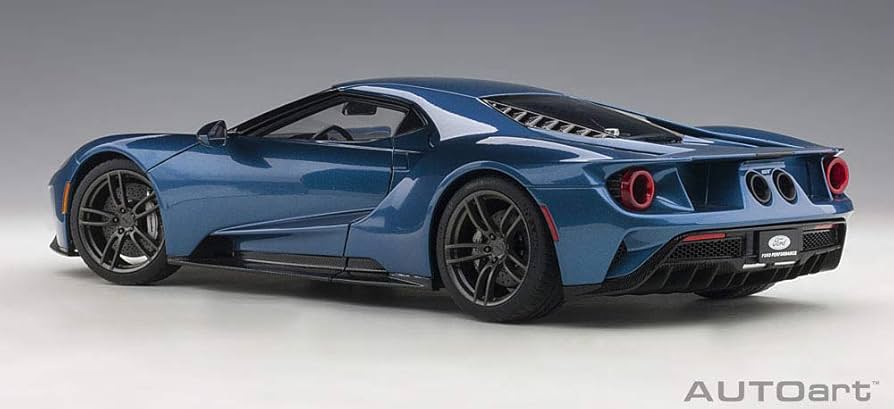 AUTOart Ford GT 1/18 ブルーダイキャストミニカー Ford GT Le Mans Lightning Blue Diecast & Composite Model Car