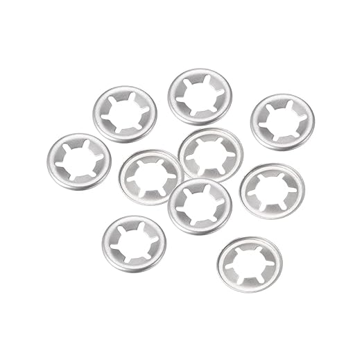 uxcell M7 ing Washer 6.5mm I.D. 15mm O.D. Internal Tooth Washers Push-On Locking Speed Clip 304 Stainless Steel 10pcs