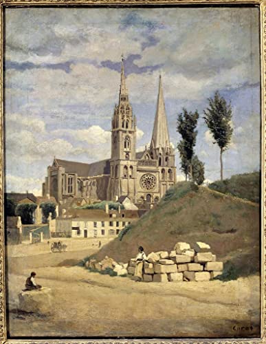 Toile cathédrale de Chartres sublime la déco du salon
