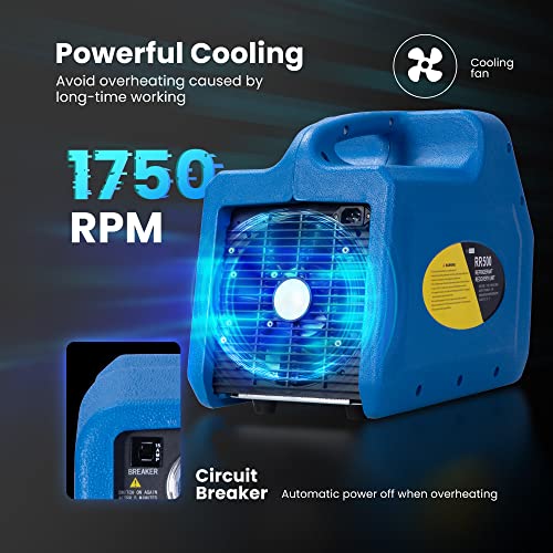 Máquina portátil de recuperación de refrigerante VIVOHOME R1234YF de 1 HP y bomba de vacío HVAC de 110 V, 1/4 HP y 3,5 CFM de etapa única con paletas rotativas miniatura 5