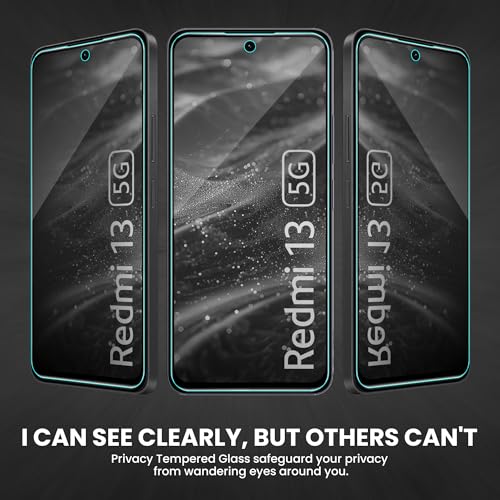 Image of ArmourPro Privacy Tempered Glass Screen Protector Compatible for Redmi 13, Redmi 12 and Poco M6 Pro (6.79 Inch) with Edge to Edge Coverage and Easy Installation kit (Pack of 2)