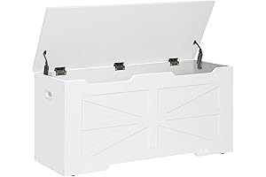 Baúl de Almacenamiento SB03403X - Banco con almacenaje y tapa elevable de 39.4 pulgadas