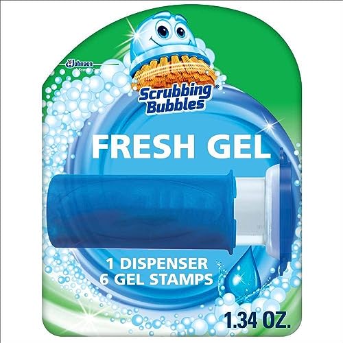 Image of Scrubbing Bubbles Toilet Cleaning Gel Glade Rainshower, 1.34 Ounce (Pack of 2)
