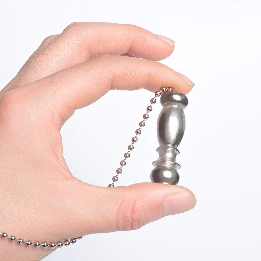 ManYing 1 Meter Length Light Pull Chain Extension with 5cm Stainless Steel Handle Switch Bathroom Ceiling Light Fan Chain NC002-IR