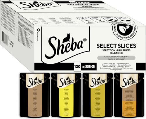 Sheba Selection Katzen Nassfutter im Portionsbeutel Geflügel Variation in Sauce Multipack 120x85g 1