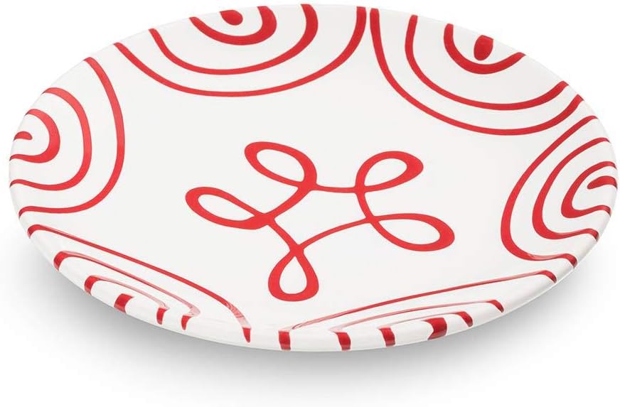 GMUNDNER KERAMIK Saucer, Red Flamed, D: 5.9 inches, Handmade in Austria