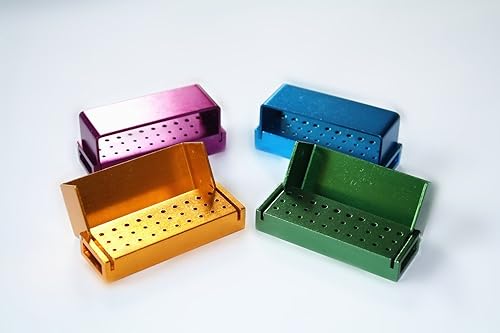 4pcs 30 agujeros desinfección dental Burs titular apertura caja laboratorio dental aluminio Bur caso