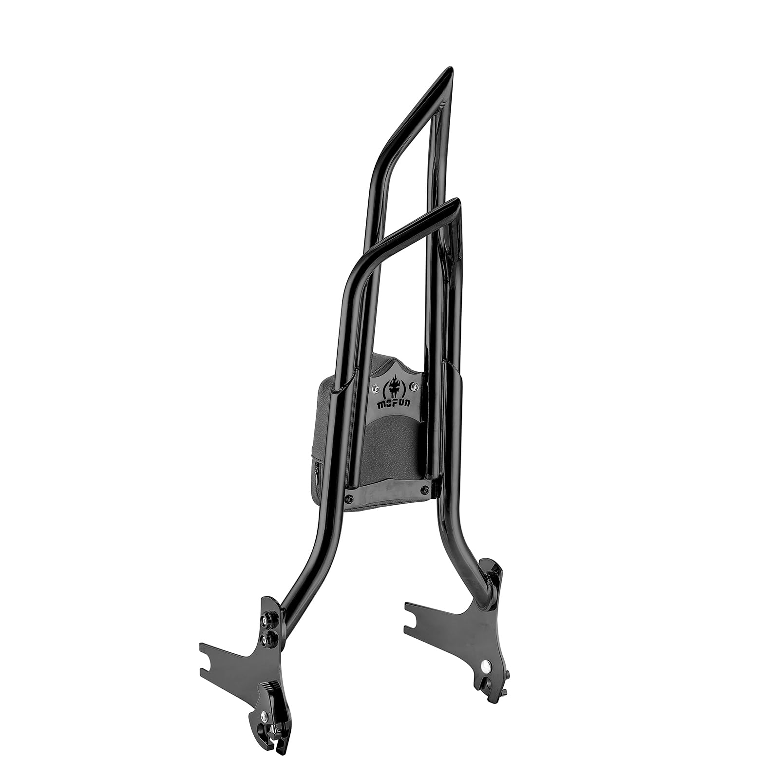 27" Tall Passenger Backrest Sissy Bar - 1.3" Fat Bar, Chrome, For Harley Touring Models 2009-2024