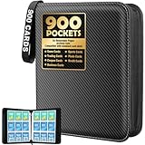 Card Binder 9 Pocket, 900 Pockets Card Holder Compatible with Game Cards Gift for Girls, Trading Card Binder Album Case Book Storage For Photocards, Large,Black