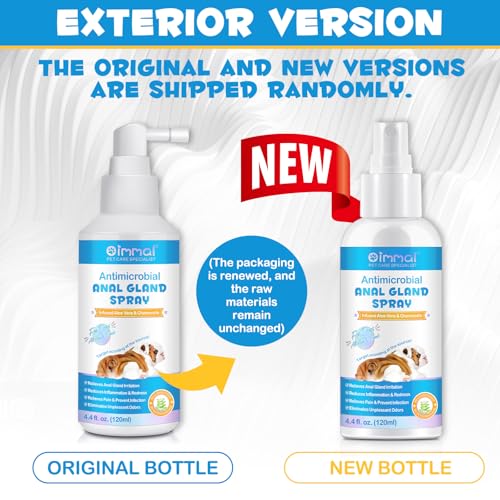 Hunde Analdrüsen Spray-120 ml Lindert schnell Analdrüsenreizungen und lindert Juckreiz,Stoppt das Scharren,Beseitigt hartnäckige Gerüche,Schmerzlindernd und Juckreizstillend,Sicher für alle Tiere