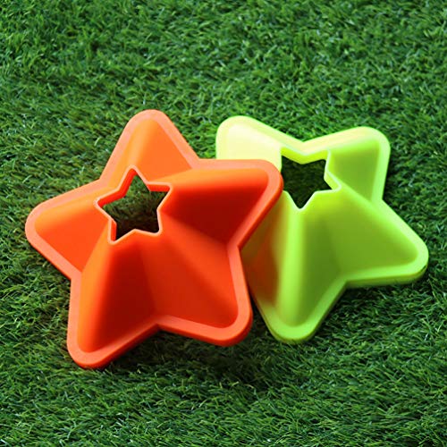 CLISPEED 4 peças Disco de Futebol Cone Flexível Formato Estrela para Treinamento de Agilidade Futebo
