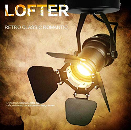 Jorunhe Vintage Ceiling Spotlight Fixture E27 Spot Light Industiral Spot Wall/Ceiling Light Adjustable Metal Pendant Lighting thumb #2