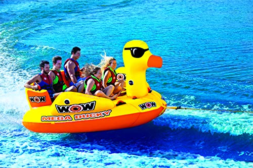 Wow World Of Watersports Mega Ducky 1 2 3 4 Or 5 Person Inflatable Towable Deck Tube For Boating, 19-1060 #TOP6