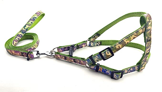Pups&Pets Soft Adjustable Army Printed Nylon Padded Vest Harness and Long Handle Leash Ideal for Outdoor Walking/Training Small Dogs and Puppies (Army Green) (B0C6GN7CW2) Amazon Price History, Amazon Price Tracker