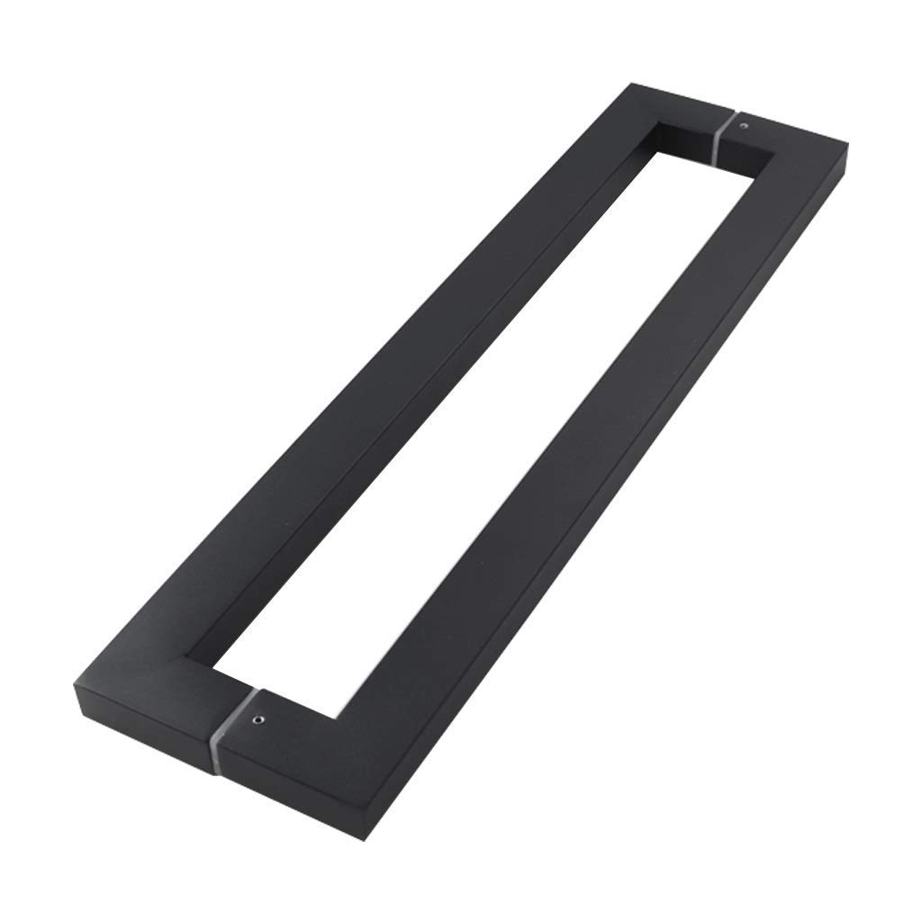 Poignée de porte en verre acier inoxydable coulissante bois noir 1000 mm