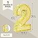 Juvale Gold Foil Number 2 Pinata - Small 16 x 10.5 x 3 In, Gold - Birthday Pinata Party Decor & Centerpiece
