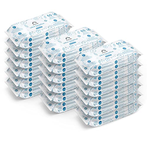 Amazon-Marke: Mama Bear Ultra Sensitive Baby Feuchttücher - 18er Packung (1080 Tücher) Cover