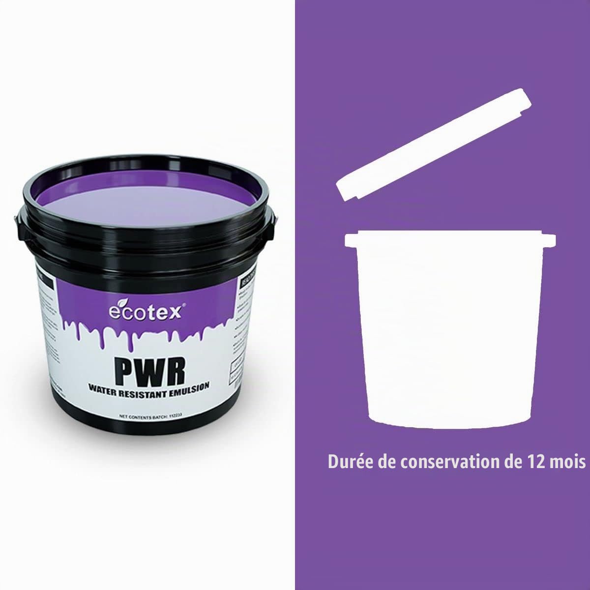 Ecotex® PWR Émulsion pour sérigraphie (pinte – 950 ml) – Émulsion photo pré-sensibilisée pour sérigraphie et tissu – pour sérigraphie, encre plastisol et encre à base d'eau, fournitures de sérigraphie
