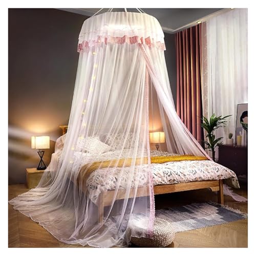 Baldaquin rond moustiquaire de lit de dôme drapé multicolore King - 2