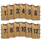 Pinnies Scrimmage Training Vests for Kids, Youth (12-Pack) - Soccer Pennies, Sport (Gold), X-Small-Small