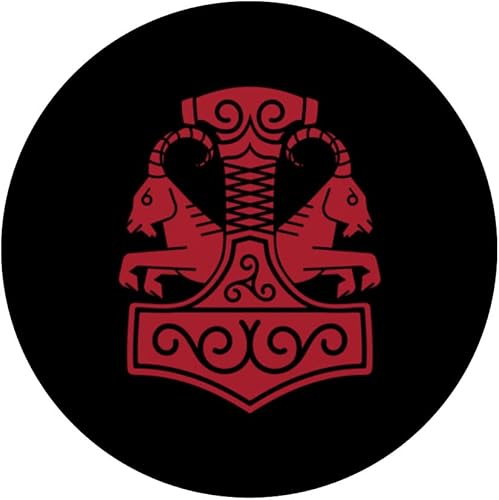 Miniatura 3 de Pagan Viking Mjolnir Norse Scandinavian Thors Hammer PopSockets Swappable PopGrip