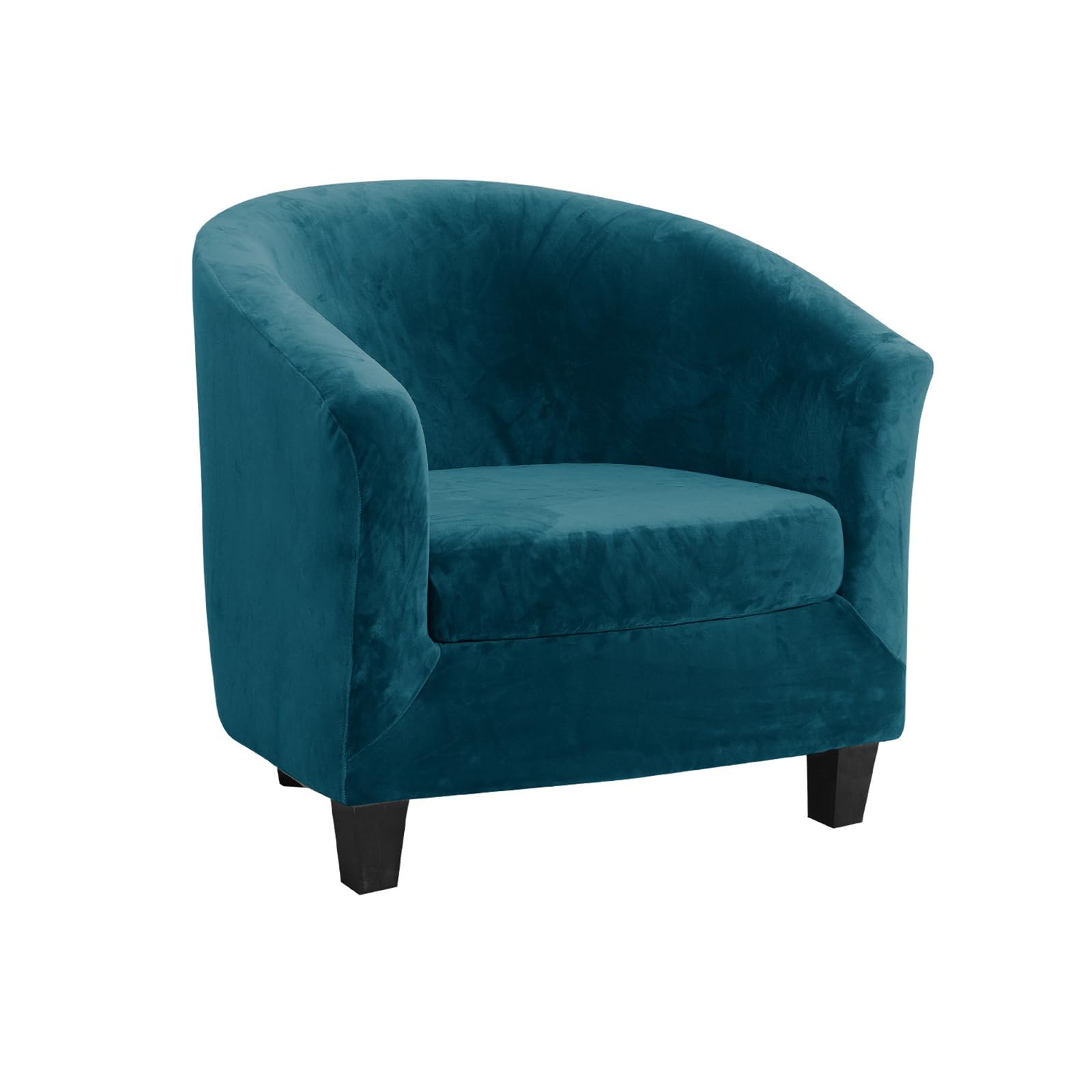 Copripoltrona Chesterfield 2 Pezzi,Elasticizzato Fodere Copripoltrona 1 Posto,Velluto Fodera Poltrona Club per Bar Soggiorno Camera da Letto Reception,Teal