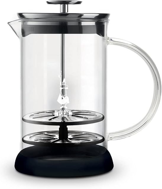 Bialetti Glass Milk Frother, Black