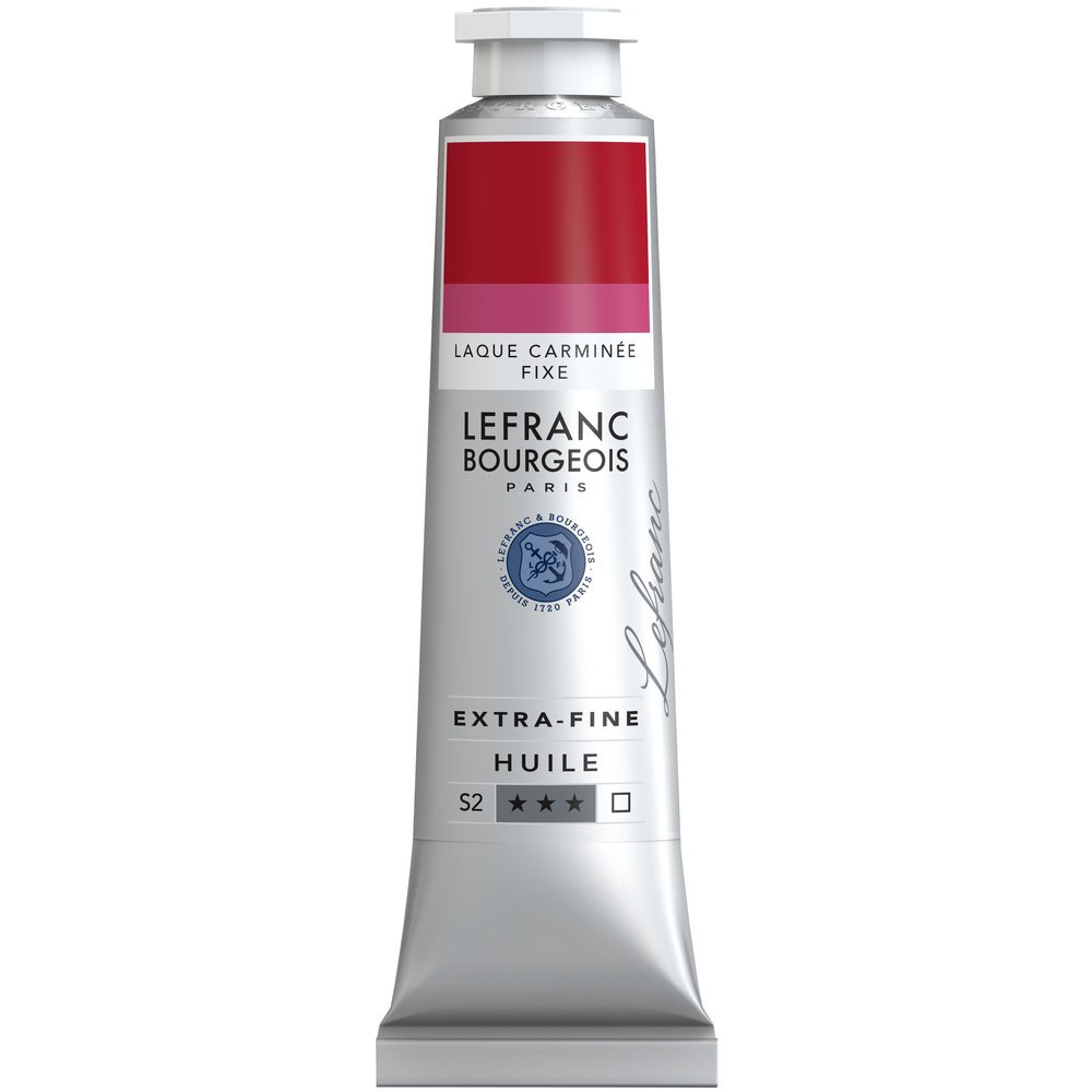 Lefranc Bourgeois Extra-Fine Oil Paint, Artists Quality, Carmine Lake Hue, 40ml Tube