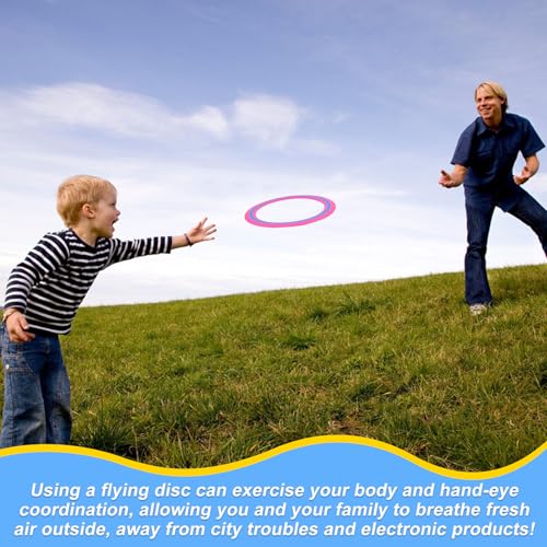 Byfoyif 3 Stück Flying Ring Wurfring 25cm Frisbee-Ringe Ringwurfspiel Wurfring-Spielspielzeug Flying Scheibe Strandspielzeug Erwachsene Tosy Flugscheibe für Pool Strand Hinterhof Familie Spaß