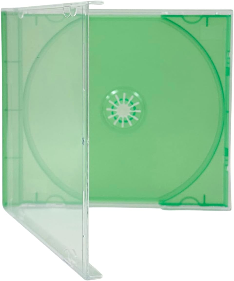 mediaxpo Standard Assorted Frosted Clear Color Tray CD Jewel Case (Pack of 50)