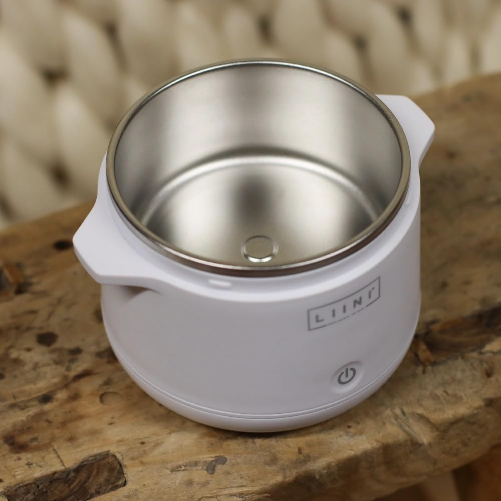 LIINI® 1.0 PRO Breiwärmer weiss - Akku Babybreiwärmer, 50W Heizleistung, vollautomatisches Erwärmen per Knopfdruck, auslaufsicher, BPA-frei, USB-C
