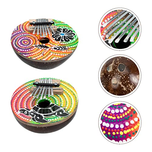 BIENKA Coquille Doigt Pouce Piano Peint À La Main Kalimba Réglable Doigt Pouce Piano Instrument De Musique for Débutants… - Les Beatles, Paul McCartney, John Lennon, RIngo Starr, George Harrison BIENKA Coquille Doigt Pouce Piano Peint À La Main Kalimba Réglable Doigt Pouce Piano Instrument De Musique for Débutants… – Image 6