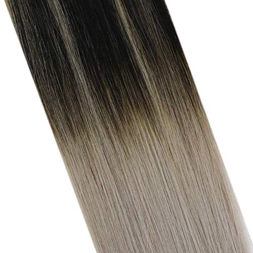 image for Sunny Hair Sunny Grey Ombre Clip in Extensions 14 Inch Grey Clip in Ha