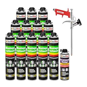 Isolbau 12 x 1K Montageschaum Pistolenschaum Set