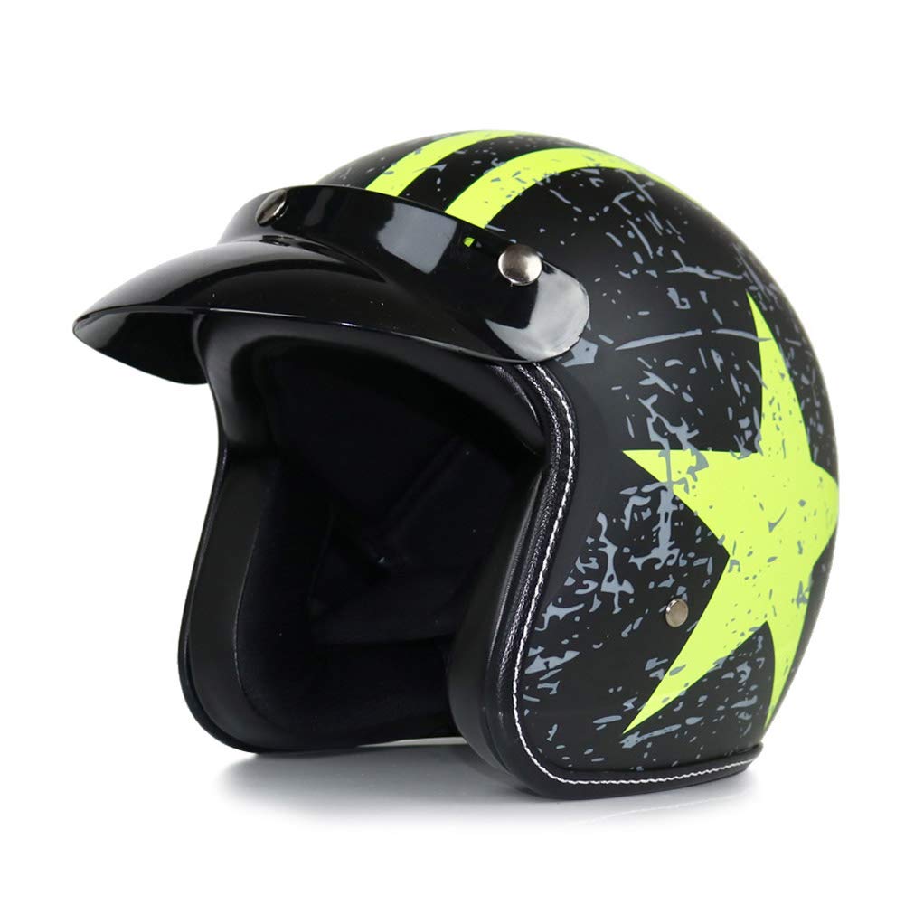 Buy LEENY Retro Jet Helmet for Adult Men Women OpenFace Motorcycle C