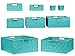 Sorbus Set of 9 Storage Baskets for Organizing, Mesh Hand-Woven Design, Linen Closet Organizers and Storage, Organizer Storage Baskets for Shelves, Variety Pack Organizers and Storage (Aqua)