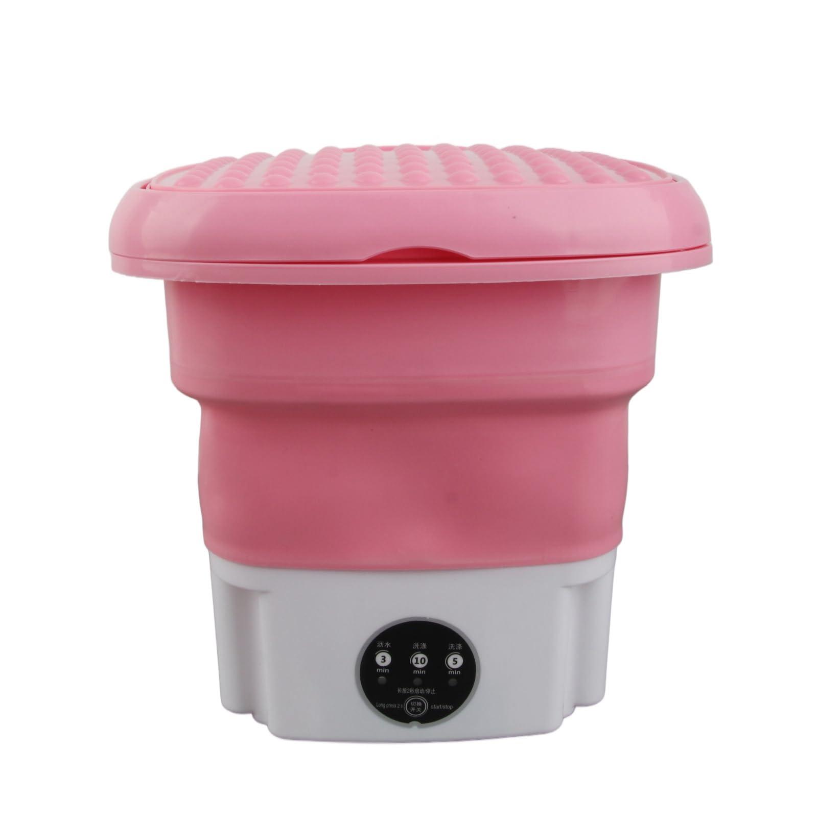 Tragbare Waschmaschine, Faltbare Mini-Waschmaschine mit Schleudertrockner und Ablaufschlauch, Tiefenreinigung, Tragbare Waschmaschine für Wohnmobil, Wohnung, Wohnheim, Reisen (Rosa)