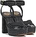 Vince Camuto Women's Pessa Woven Platform Sandal, Black, 9.5