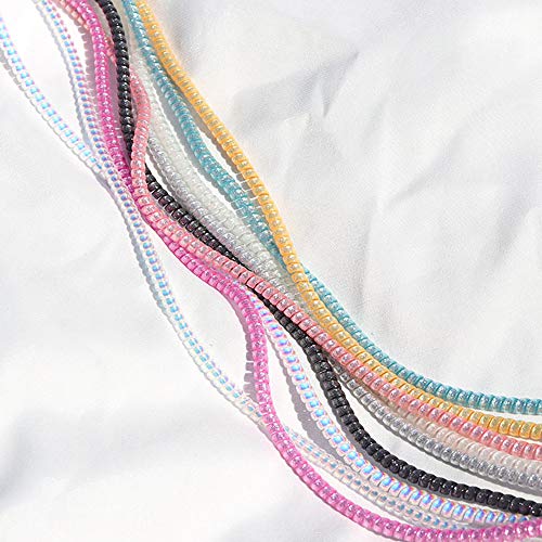 Image of Cable Protector Animal Proof Wire Repair, Cord Protector for Pets Headphone Saver Spiral Cable Wrap Strain Relief, Cord Sleeve for Phone Cable USB Date Cable, 60 inches, 2 pcs, Black