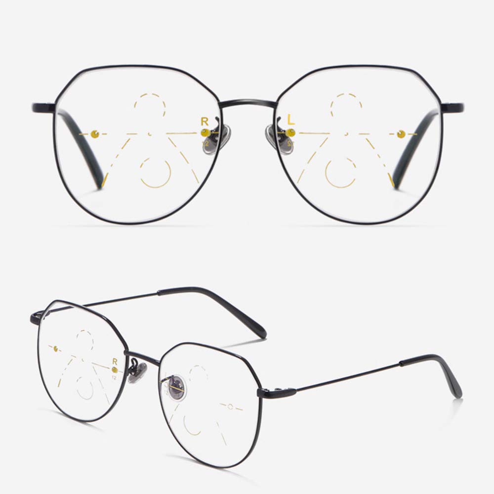MANG Gafas De Lectura Multifoco Progresivas con Zoom Inteligente Gafas De Aumento Fotocromáticas De Transición Lectores De Computadora con Bloqueo De Luz Azul Gafas para Hombres/Mujeres