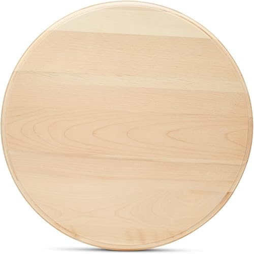 Círculos de madera sin terminar de 12 pulgadas, paquete de 2 placas redondas de madera sin terminar para manualidades, tablero de embutidos por